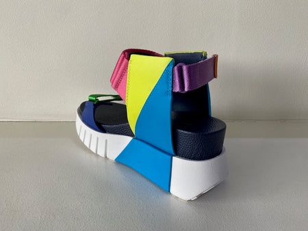 Fluro Leather Mix Sandal