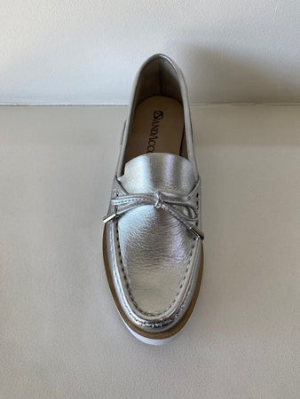 Silver Leather Loafer