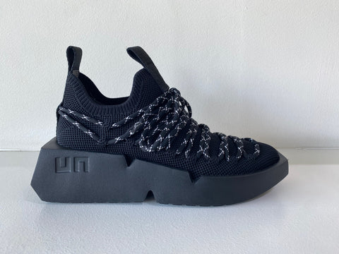 Mega II Black Fabric Sneaker