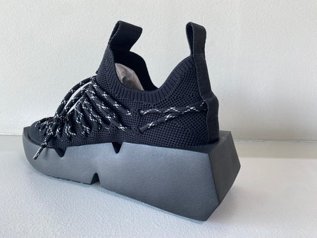 Mega II Black Fabric Sneaker