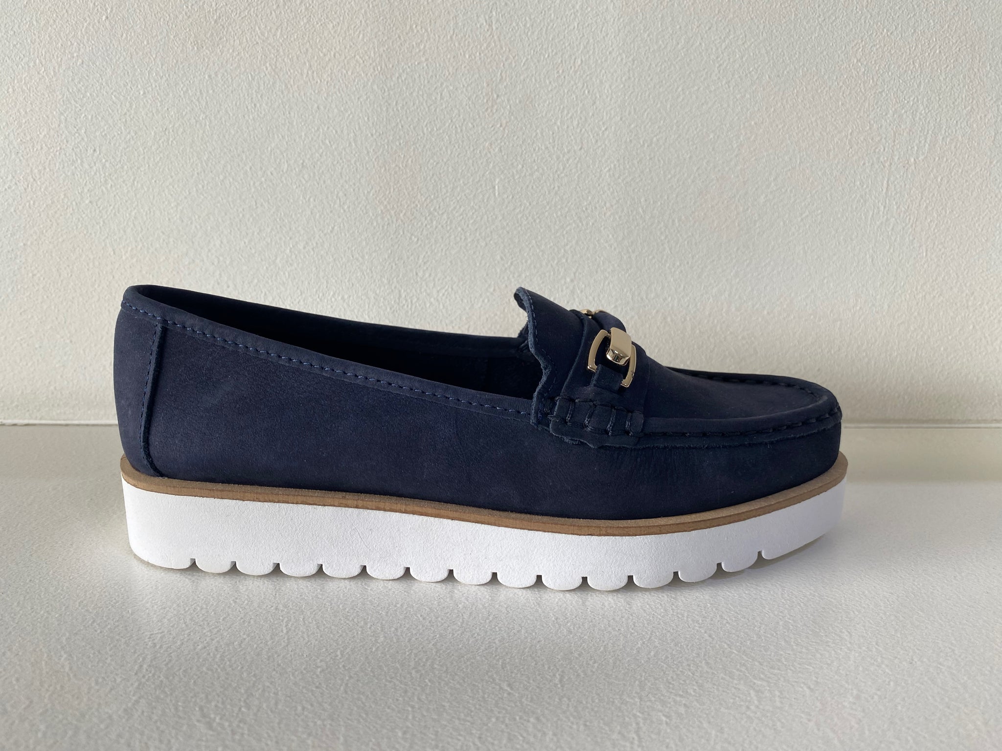 Navy Suede Loafer