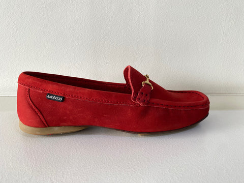 Red Suede Moccasin