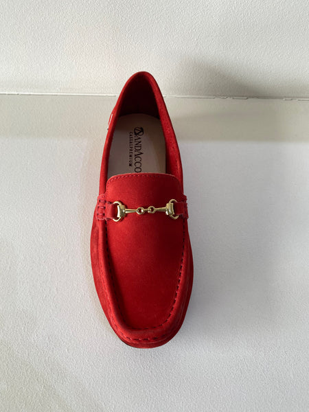 Red Suede Moccasin