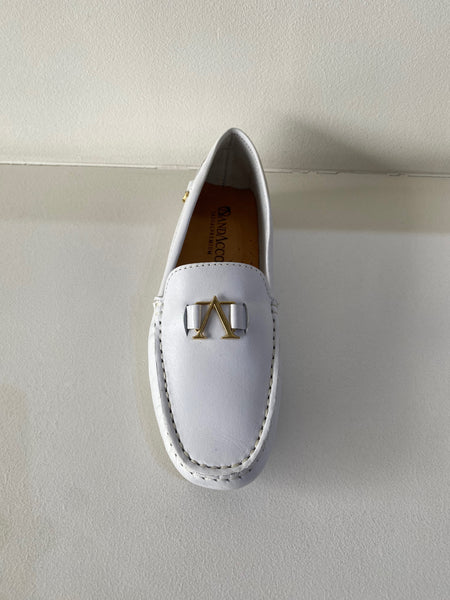 White Leather Moccasin