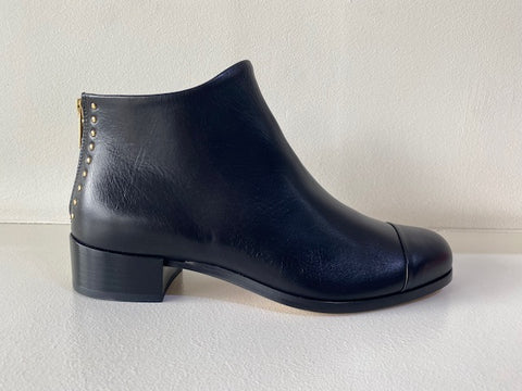 Black Leather Ankle Boot