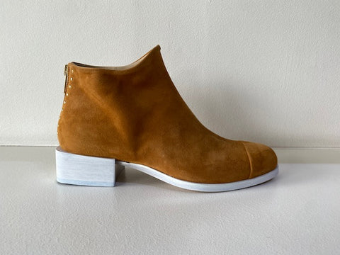 Camel Suede Ankle Boot