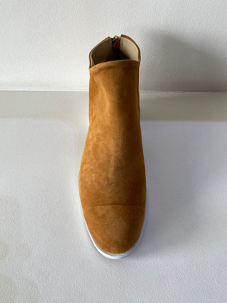 Camel Suede Ankle Boot