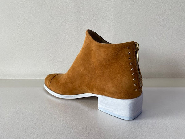 Camel Suede Ankle Boot