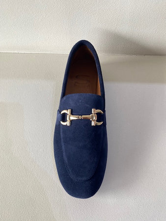 Navy Suede Loafer