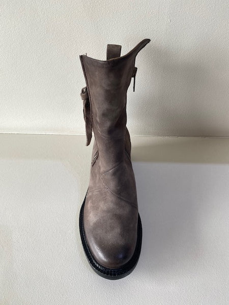Grey Nubuck Ankle Boot