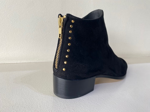 Beau5 Black Suede Ankle Boot