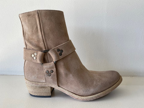 Beige Suede Ankle Boot