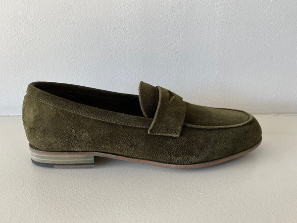 Moss Green Suede Loafer