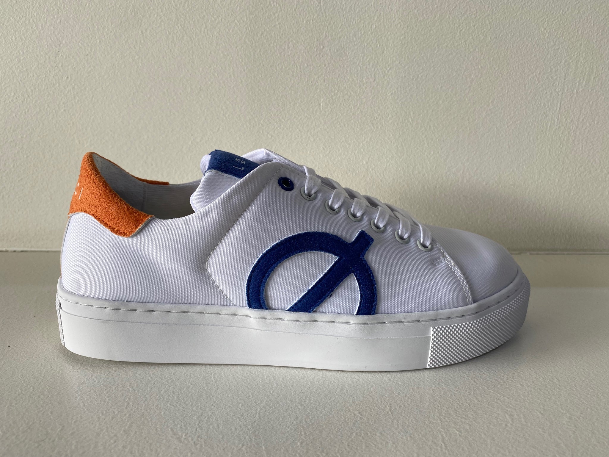 White Orange Vegan Sneaker