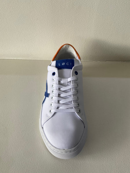 White Orange Vegan Sneaker