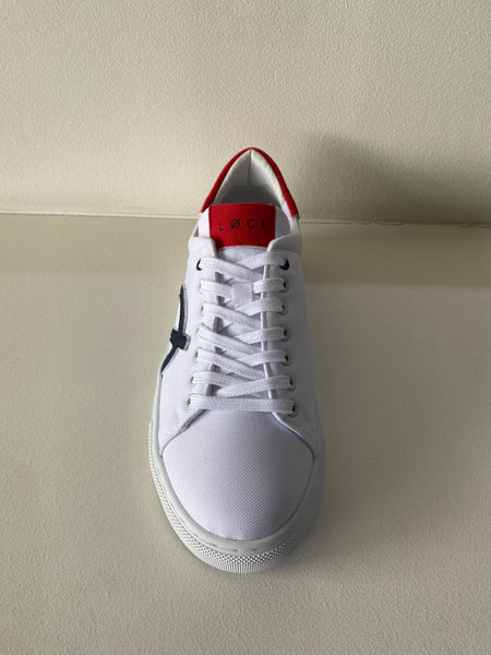 White Red Vegan Sneaker