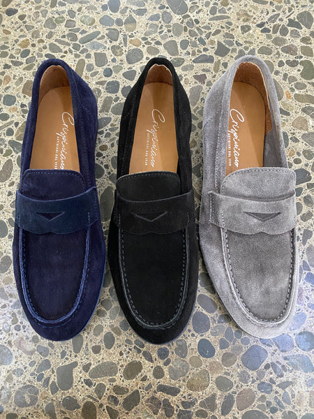 Grey Suede Loafer