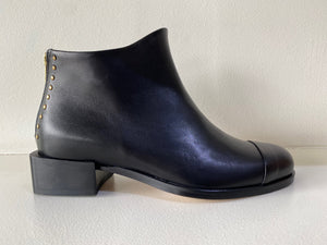 Beau5 Black Leather Ankle Boot