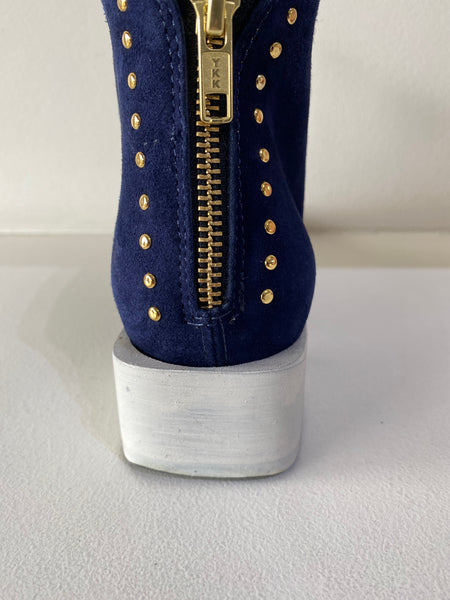 Beau5 Navy Suede Ankle Boot