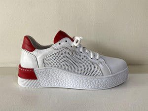 White Red Leather Sneaker